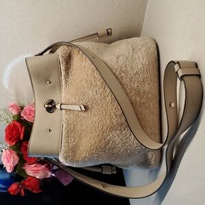 KATE SPADE Fluffy crossbody bucket bag